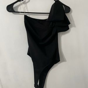 Black Off the Shoulder Bodysuit